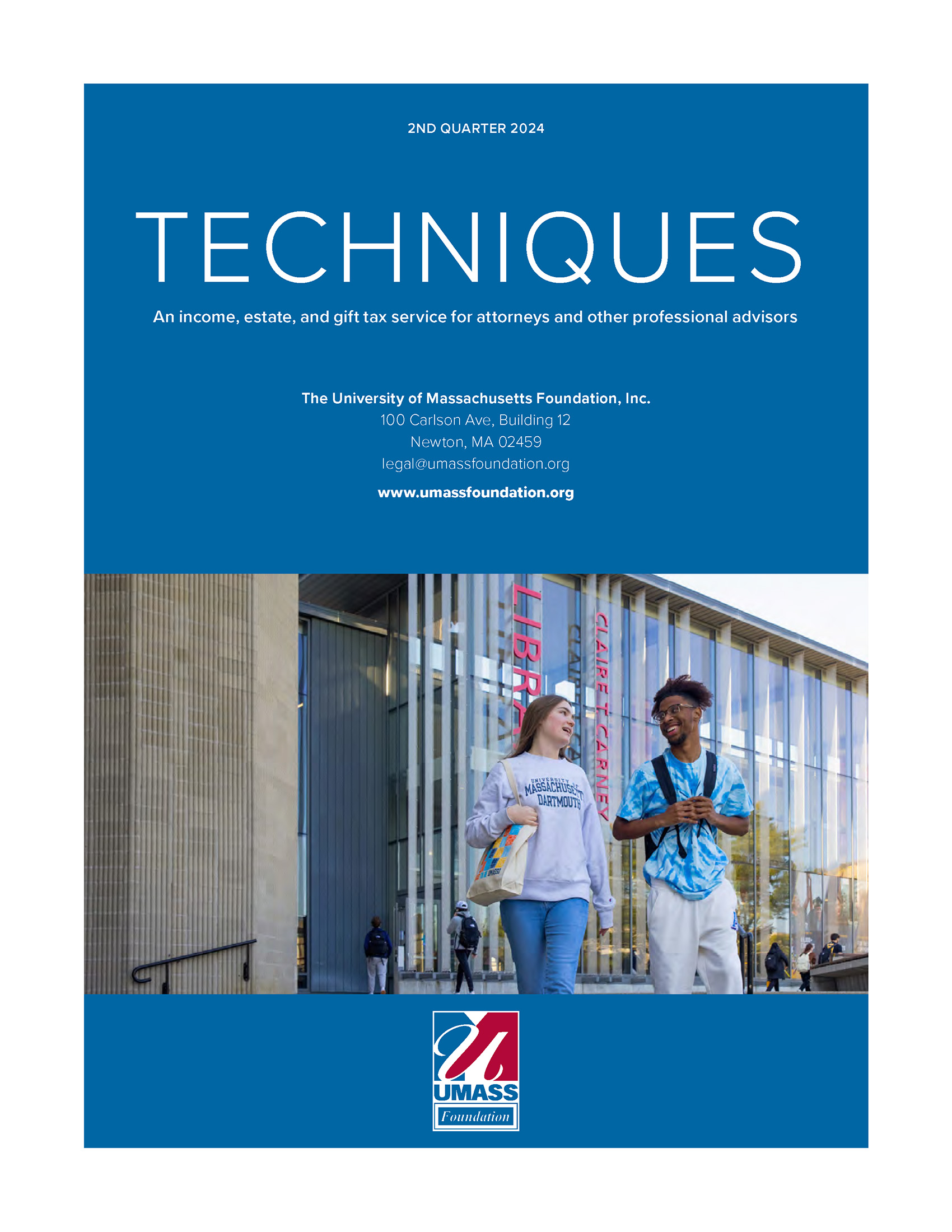 Thumbnail: UMass Foundation Techniques newsletter cover.