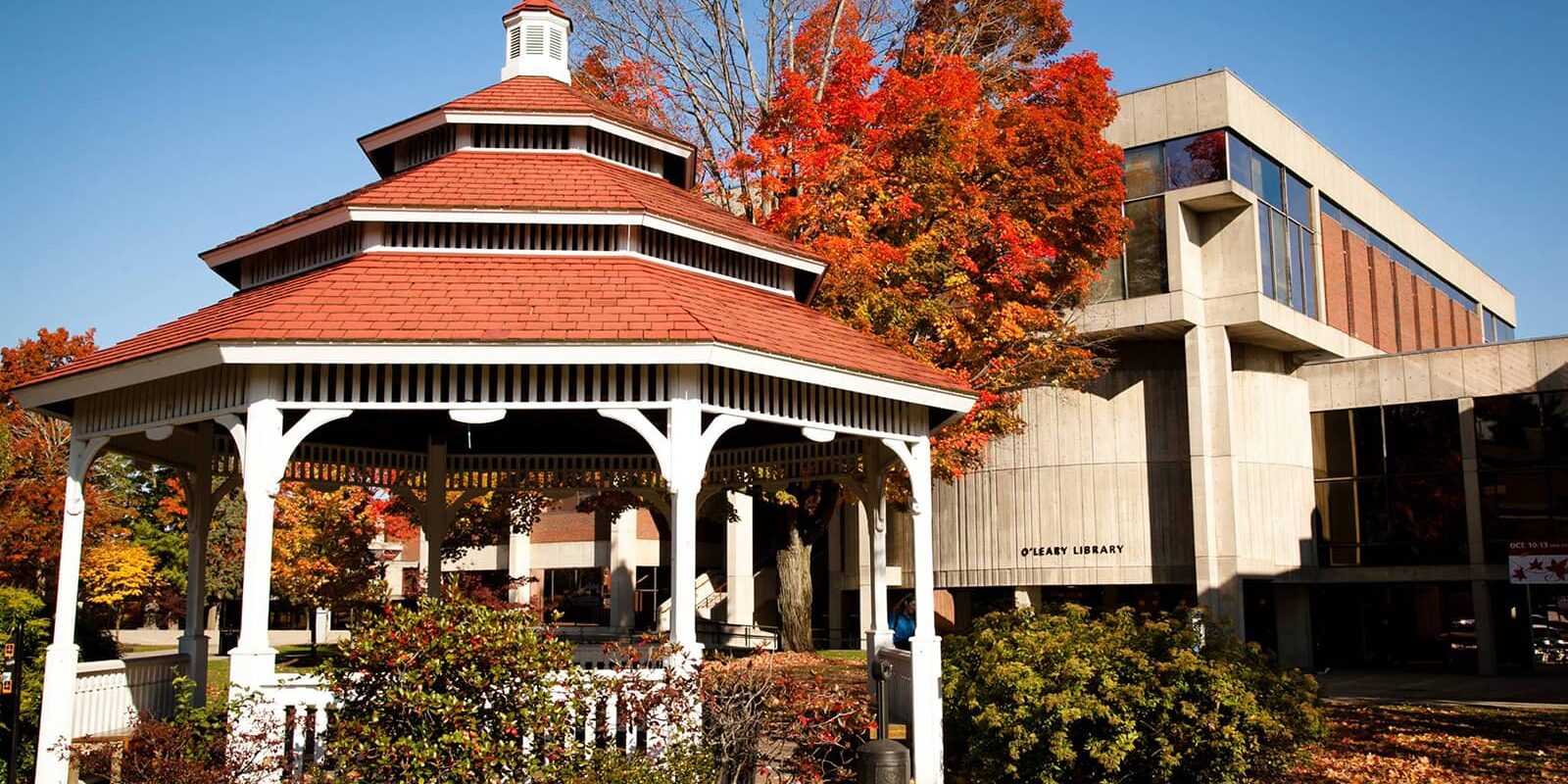 Lowell Campus, O'Leary Library in Fall